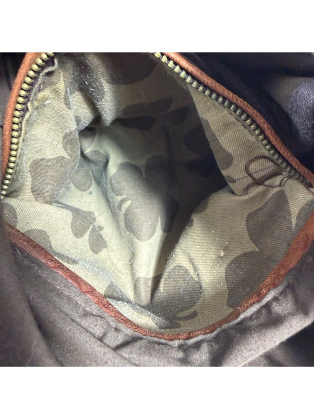 Vintage Lucky Brand Embossed Brown Lamb Leather Slouchy Shoulder Crossbody Bag - Picture 12 of 13